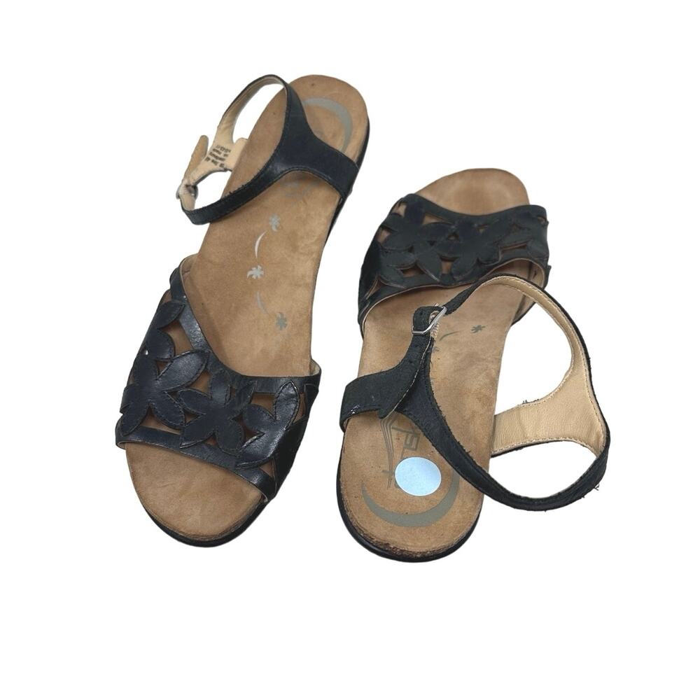 Dansko black floral cut out sandal size 40 - Picture 2 of 9